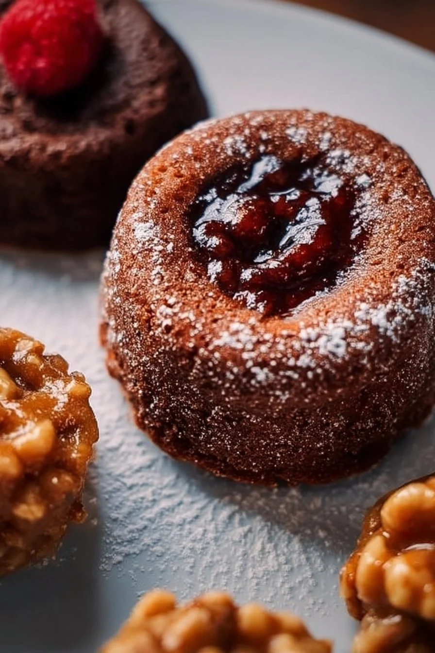 A selection of sweet air fryer desserts on a plate